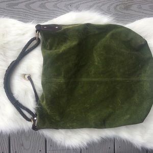 Used green henri Lou bag